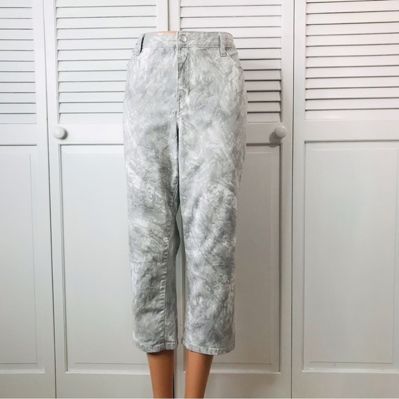 BANDOLINO Selene Gray High Waisted Ankle Pants Size 14 - Picture 1 of 7